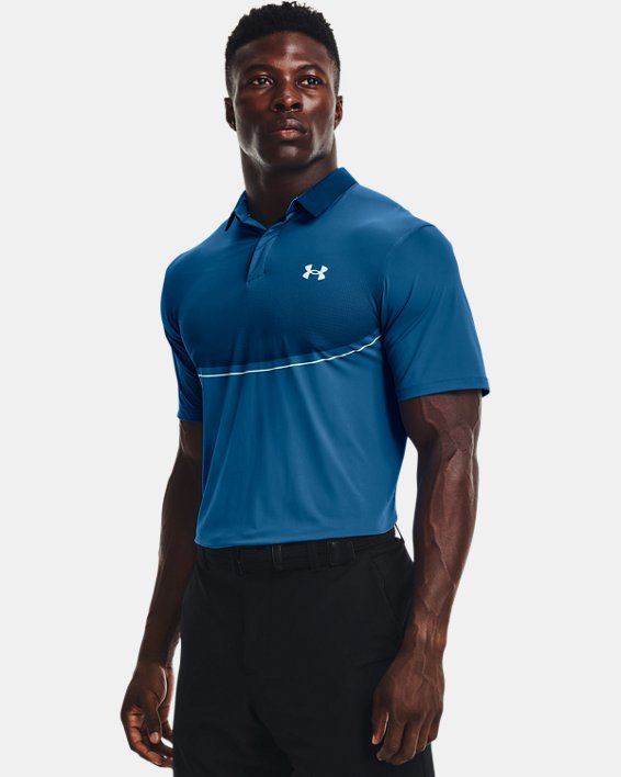 Men's UA Iso-Chill Polo Graphic, Blue, pdpMainDesktop image number 0